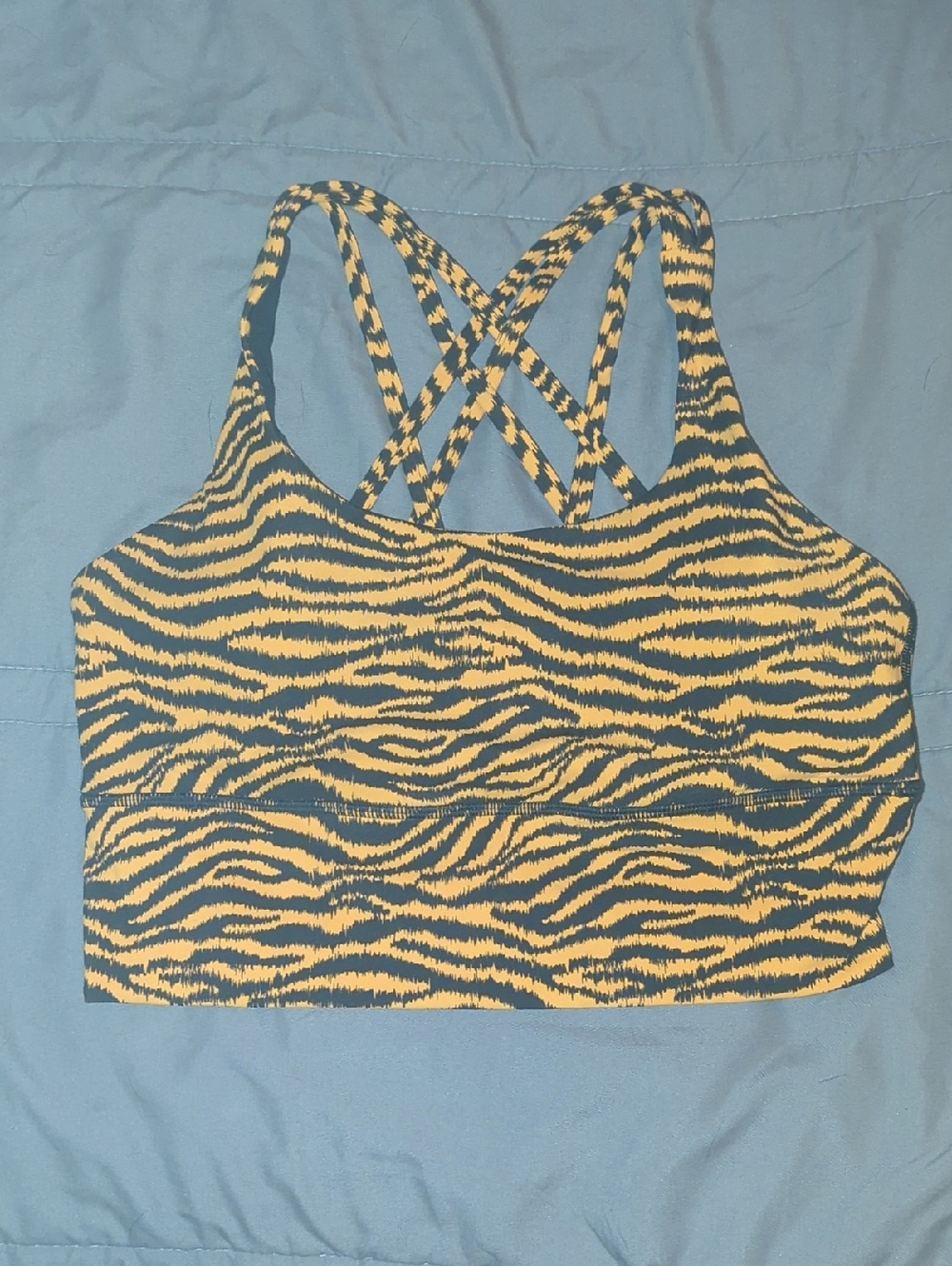 Tiger Print Strappy Sports Bra